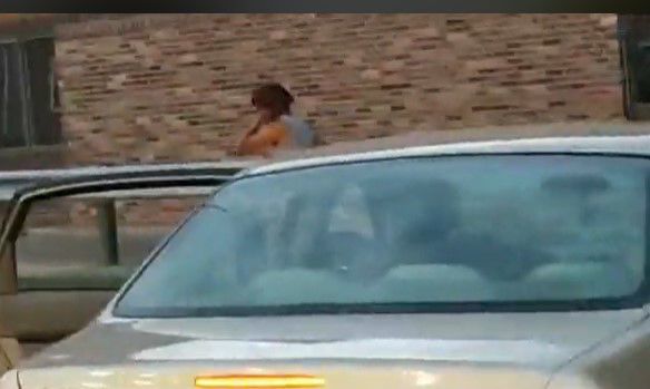 Marcel Austin walking away from the scene
